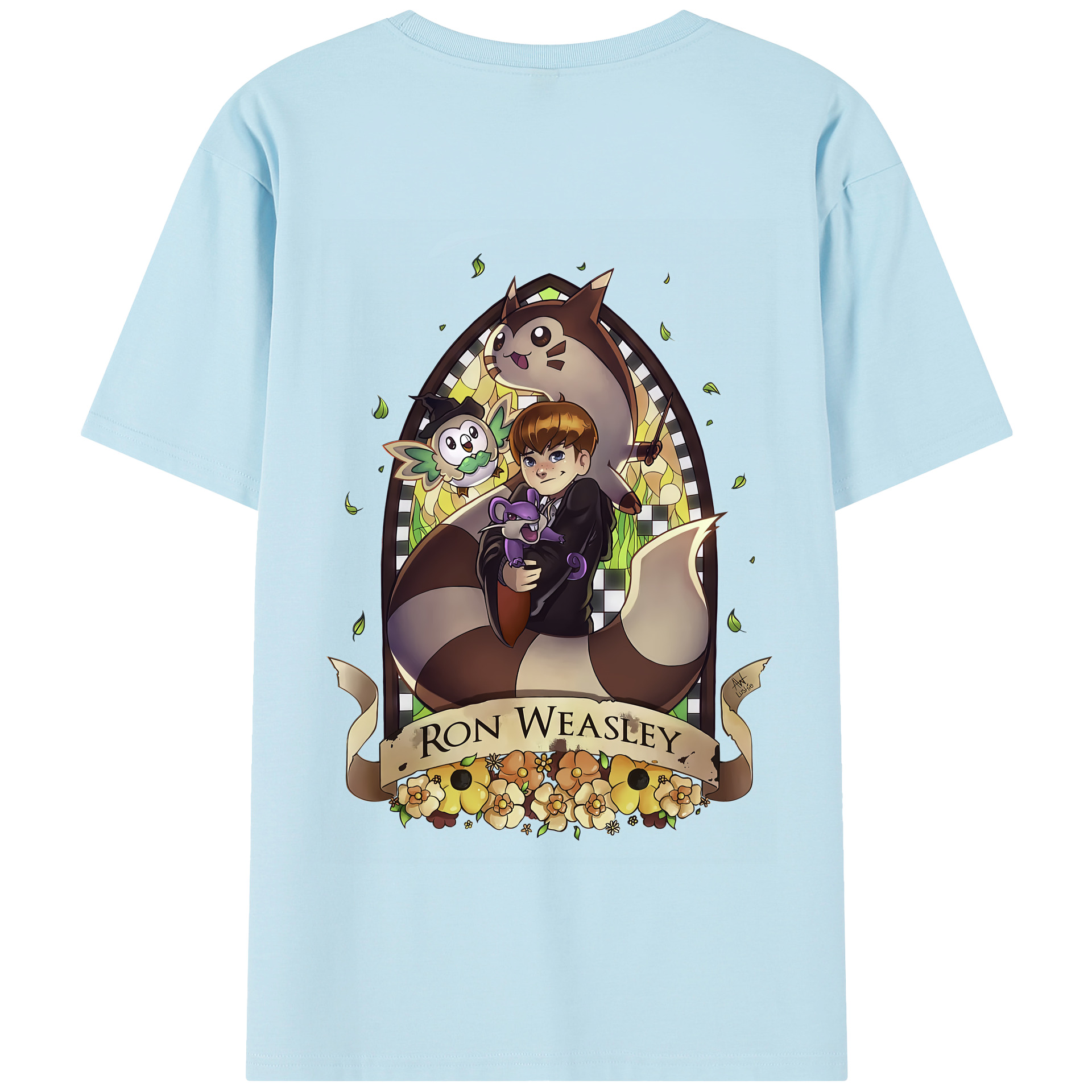 （画像用） Harry Potter ハリー・ポッターシリーズ 綿100％半袖Tシャツ（背面プリント）